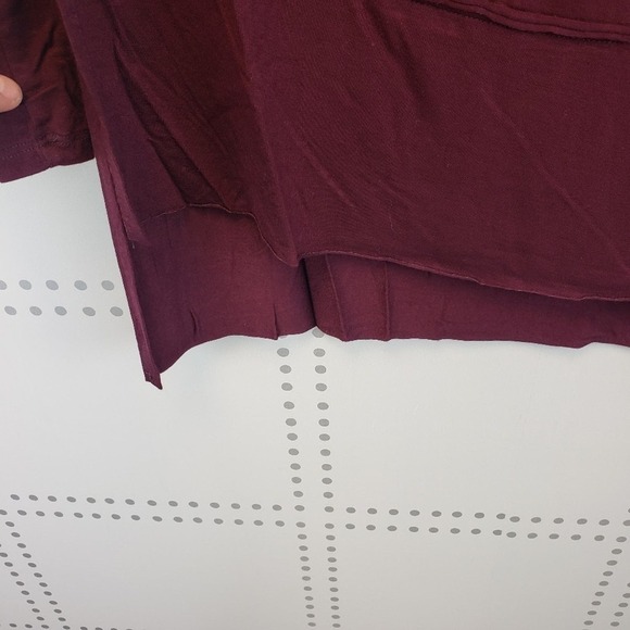 Free People | Boat neck Tee in Wine Color SZ S - Picture 5 of 6